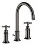 AXOR-HG-AXOR-Montreux-3-Loch-Waschtischarmatur-180-mit-Kreuzgriffen-und-Zugstangen-Ablaufgarnitur-Polished-Black-Chrome-16513330 gallery number 1